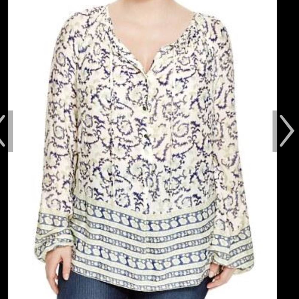 Lucky brand Paisley border tunic